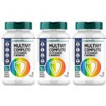 Kit 3X Multivit Completo 22 Vitaminas e Minerais Vegano - 60 Comprimidos - Nutralin
