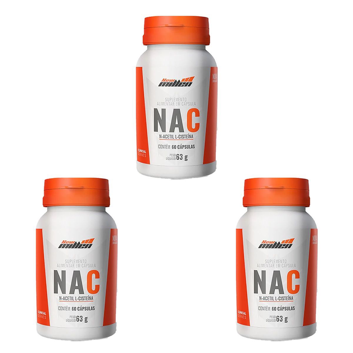 Kit 3X NAC - 60 C�psulas - New Millen