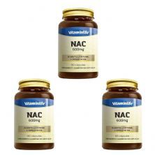 Kit 3X NAC 600mg - 60 C�psulas - VitaminLife