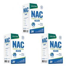 Kit 3X NAC N-Acetil L-Ciste�na - 60 C�psulas - Lauton Nutrition