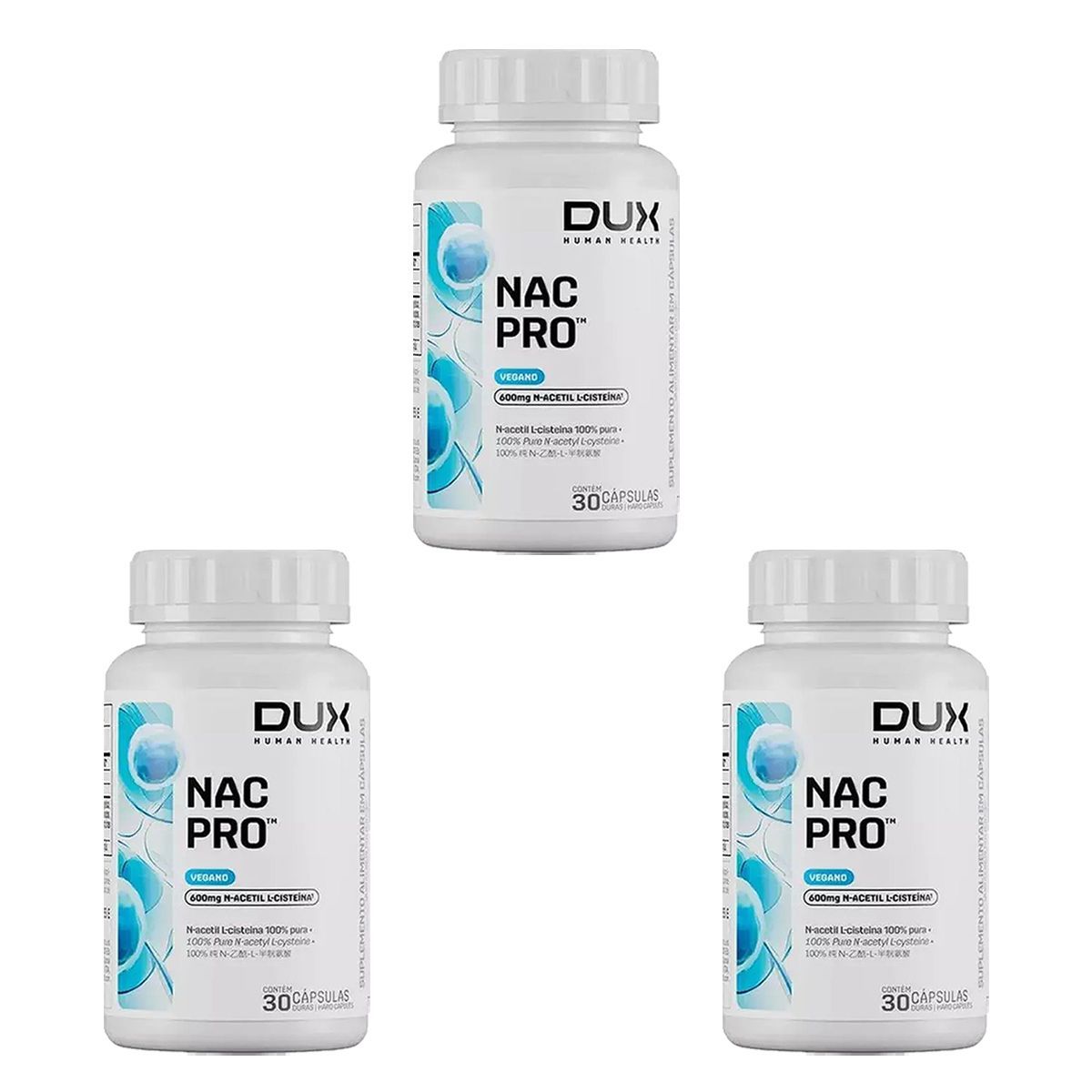 Kit 3X Nac Pro - 30 C�psulas - Dux Nutrition