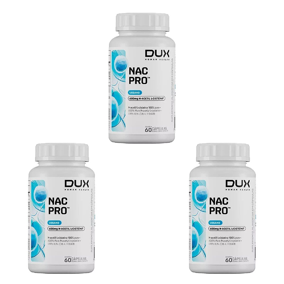 Kit 3X Nac Pro - 60 C�psulas - Dux Nutrition