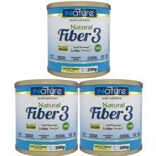Kit 3X Natural Fiber 3 - 200g - Nutrata