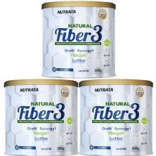 Kit 3X Natural Fiber 3 - 200g - Nutrata