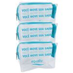 Kit 3X Necessaire Transparente - Equaliv