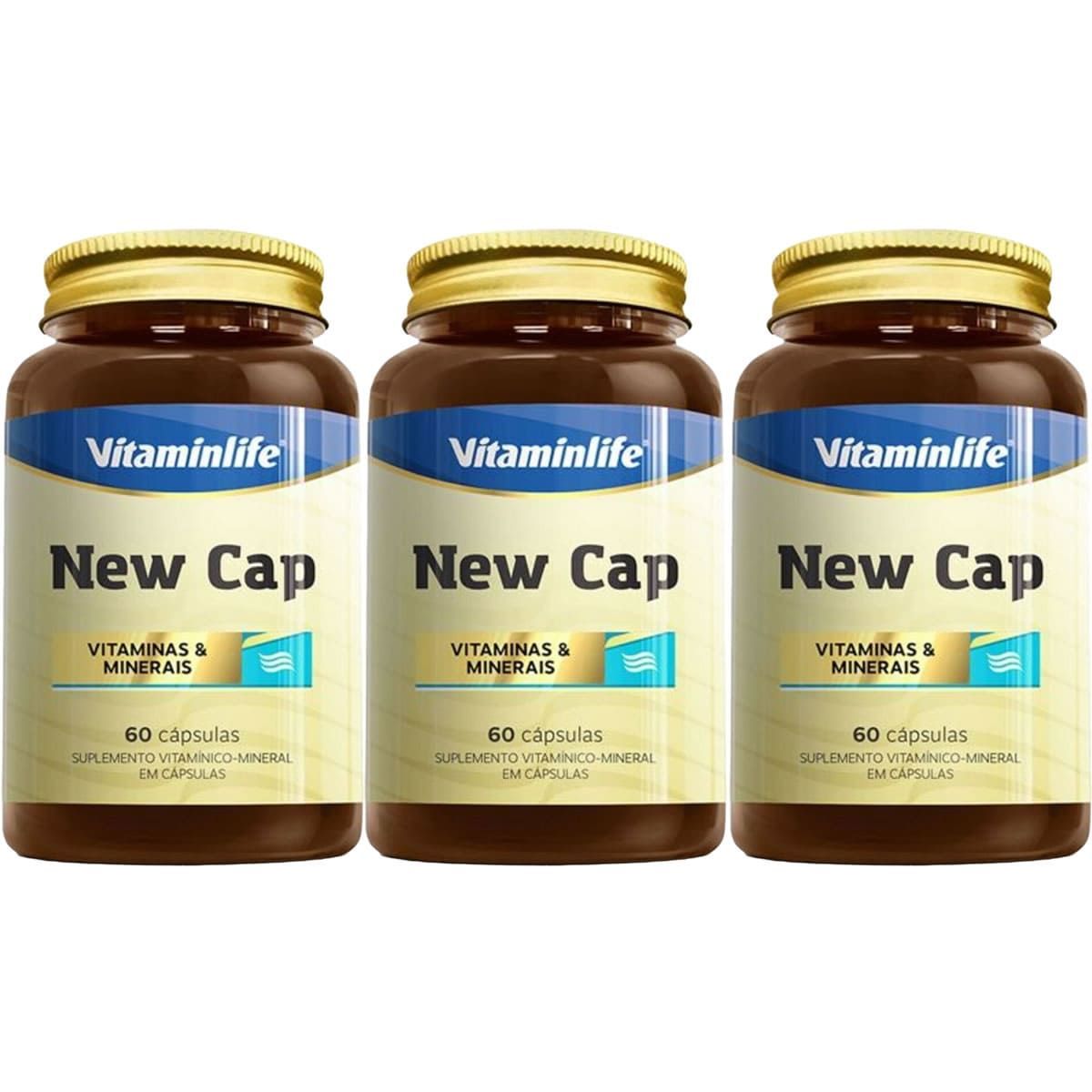 Kit 3X New Cap Hair - 60 Comprimidos - VitaminLife