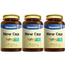 Kit 3X New Cap Hair - 60 Comprimidos - VitaminLife
