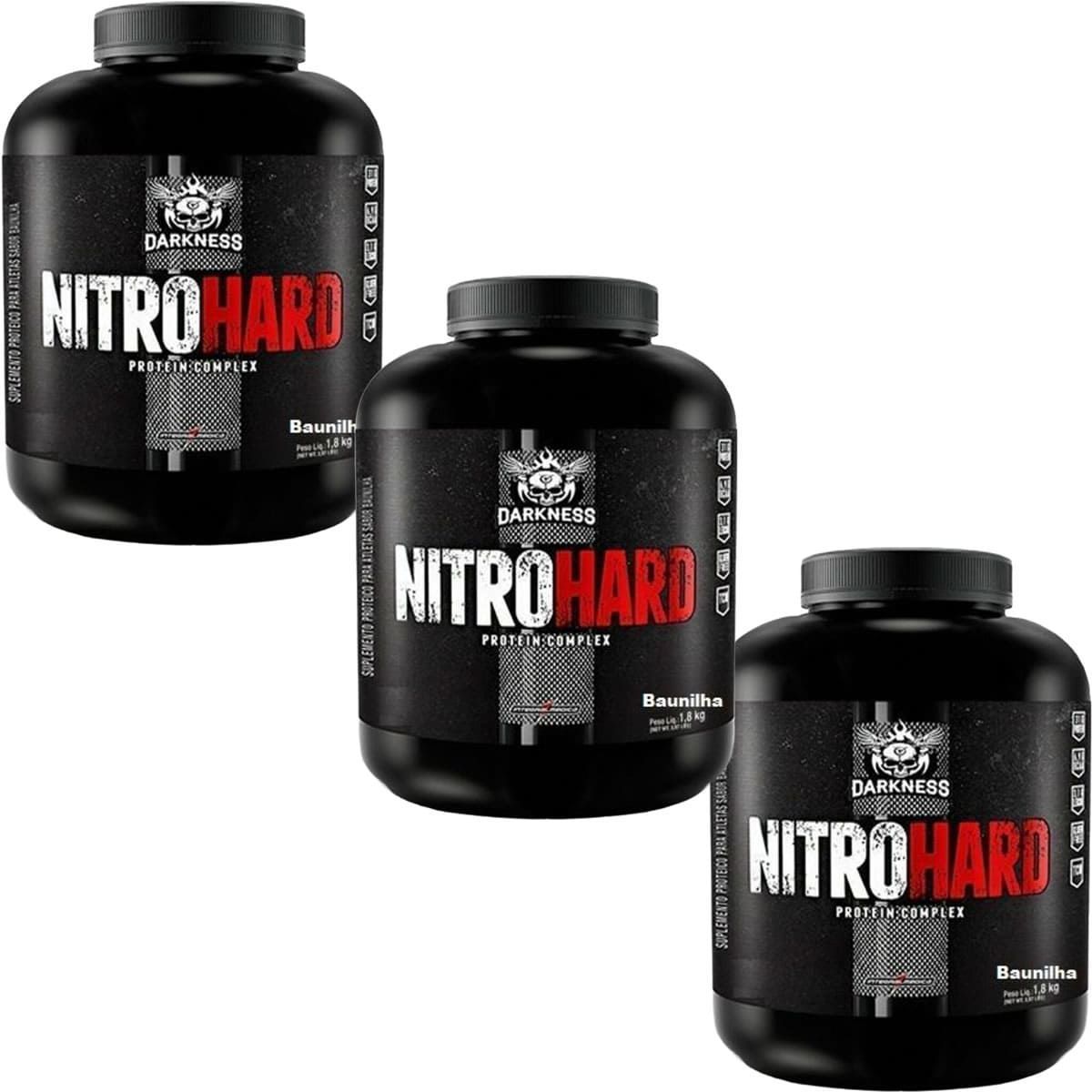 Kit 3X Nitro Hard Protein Complex - 1800g Baunilha - Integralm�dica