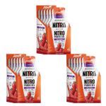 Kit 3X Nitro Power Gel  - 10 Sach�s Morango - New Millen