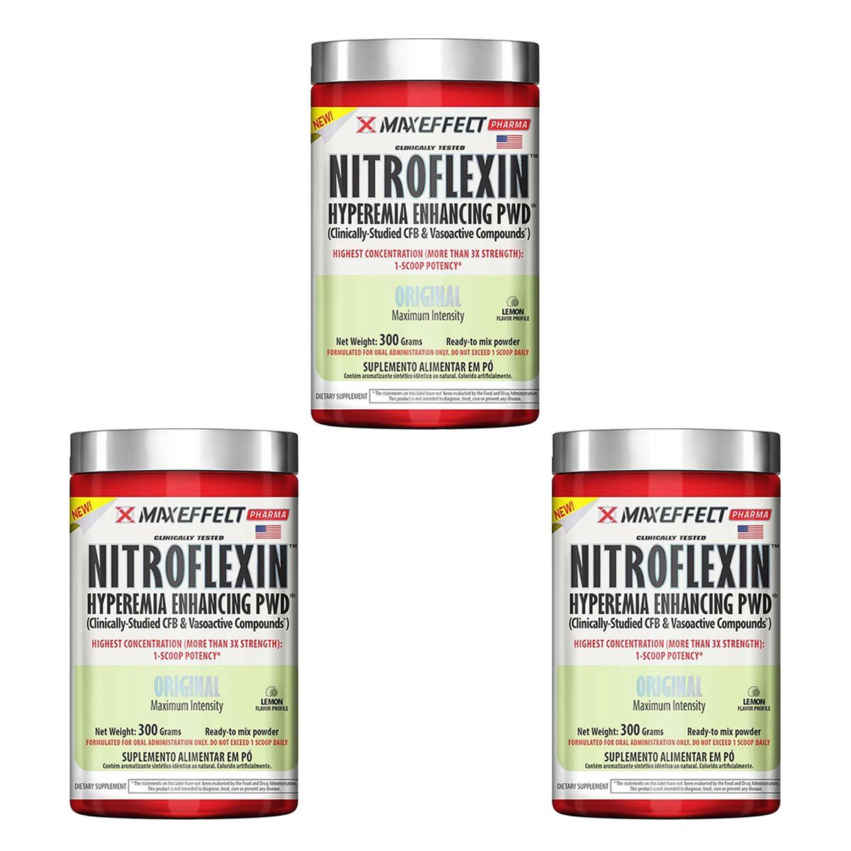 Kit 3X Nitroflexin - 300g Lemon - Arnold Nutrition