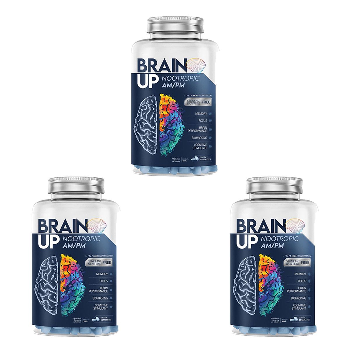 Kit 3X Nootr�pico Brain Up AM/PM - 60 Tabletes - True Source
