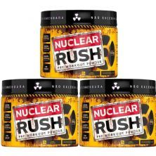 Kit 3X Nuclear Rush Pre Workut Powder - 100g Morango - BodyAction