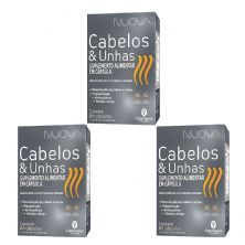 Kit 3X Nuova Cabelos E Unhas - 60 C�psulas - Catarinense Nutri��o
