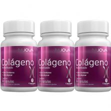 Kit 3X Nuova Col�geno Hidrolisado - 60 C�psulas - Catarinense Nutri��o