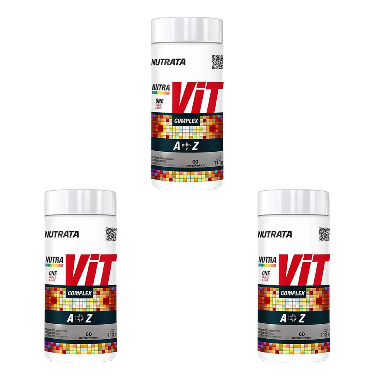 Kit 3X Nutravit Complex - 60 Comprimidos - Nutrata