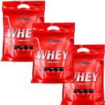 Kit 3X Nutri Whey Protein - 1800g Refil Morango - IntegralM�dica