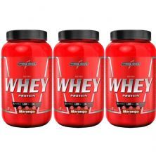 Kit 3X Nutri Whey Protein - 907g Morango - IntegralM�dica