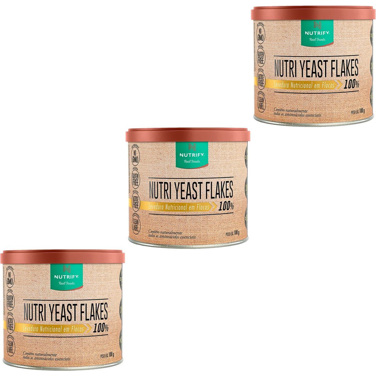 Kit 3X Nutri Yeast Flakes - 100g - Nutrify