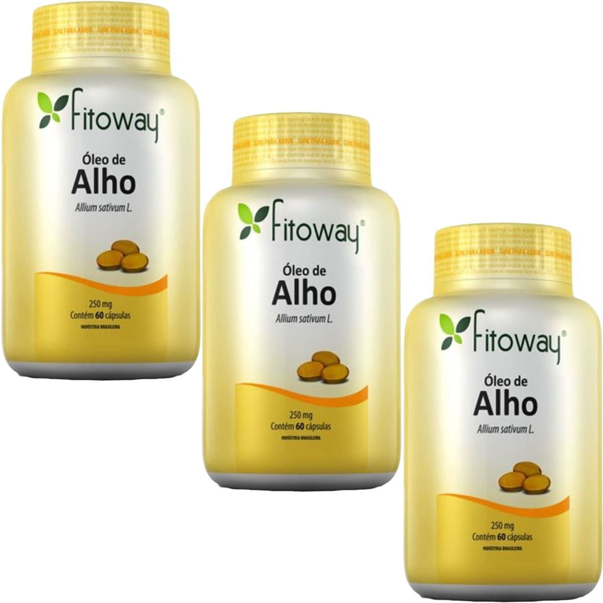Kit 3X Oleo De Alho 250Mg - 60 C�psulas - Fitoway