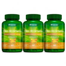 Kit 3X Oleo de Cartamo com Vitamina E - 60 C�psulas - Herbamed