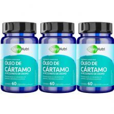 Kit 3X �leo de C�rtamo + Picolinato de Cromo - 60 C�psulas - QualyNutri