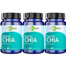 Kit 3X �leo de Chia - 60 C�psulas - QualyNutri