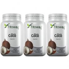 Kit 3X Oleo de C�co 1g - 120 C�psulas - Fitoway