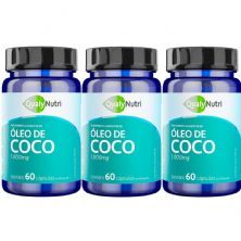 Kit 3X �leo de Coco - 60 C�psulas - QualyNutri