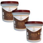 Kit 3X �leo de Coco Extra Virgem de Pel�cula - 3200ml - Santo �leo