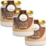 Kit 3X �leo de Coco Extra Virgem de Polpa  - 200ml - Santo �leo