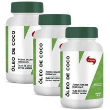 Kit 3X �leo de Coco Extravirgem - 60 C�psulas 1g - Vitafor