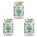 Kit 3X �leo de Coco Sem Sabor - 500ml - Santo �leo