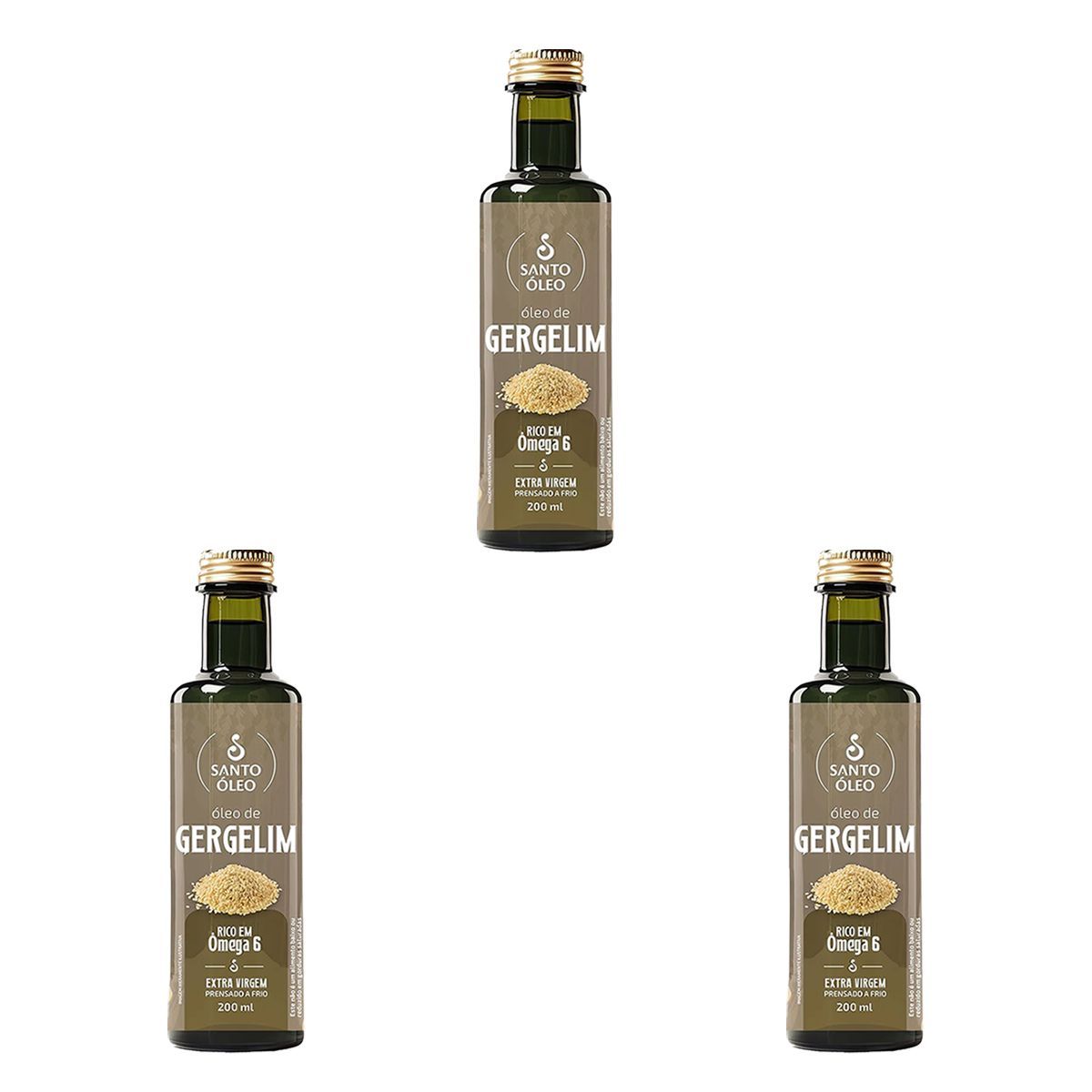 Kit 3X Oleo de Gergelim - 200ml - Santo �leo