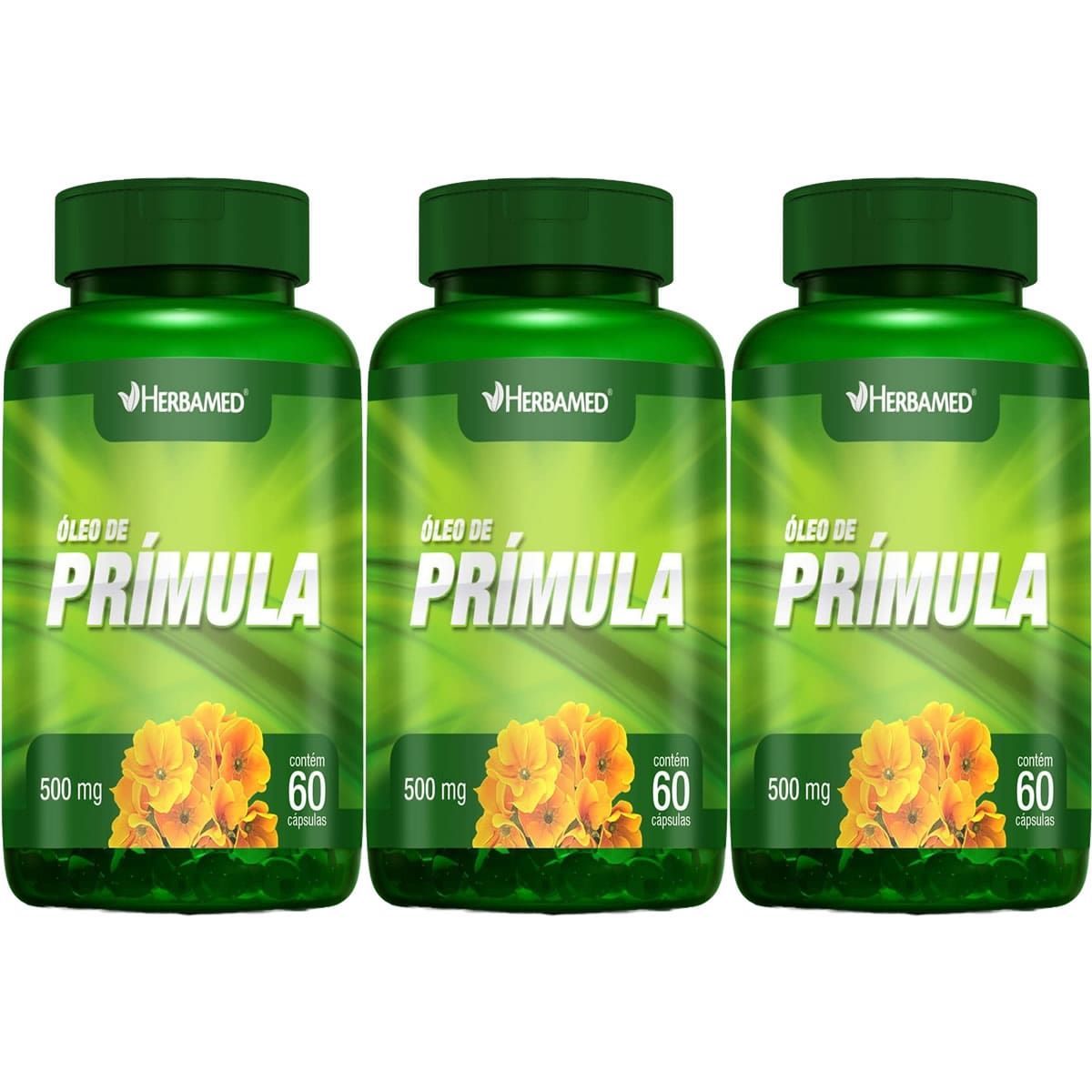 Kit 3X �leo de Pr�mula - 60 C�psulas - Herbamed