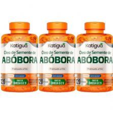 Kit 3X �leo de Semente de Ab�bora - 120 c�psulas - Katigu�