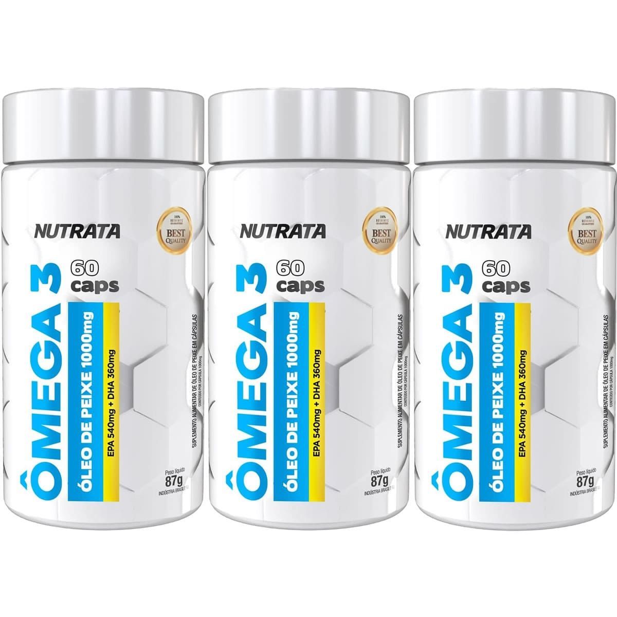 Kit 3X �mega 3 1000mg - 60 C�psulas - Nutrata