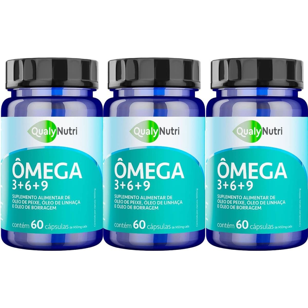 Kit 3X �mega 3+6+9 - 60 C�psulas - QualyNutri