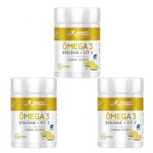 Kit 3X �mega 3 - 60 C�psulas - Body Action