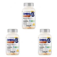Kit 3X �mega 3 C�rcuma - 60 C�psulas - Katigu�