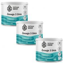 Kit 3X �mega 3 DHA Vegano - 120 C�psulas - Ocean Drop