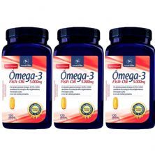 Kit 3X �mega-3 Fish Oil 5000mg - 120 C�psula - Naturelab