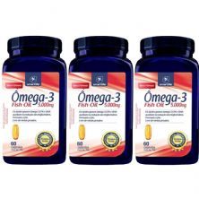 Kit 3X �mega-3 Fish Oil 5000mg - 60 C�psula - Naturelab