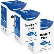Kit 3X �mega 3 Plus 1000mg - 60 Softgels - VitaminLife