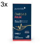 Kit 3X �mega 3 Pulse Nova Composi��o - 60 C�psulas Softgel - Puravida