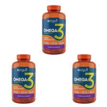 Kit 3X �mega 3 Tripla Fonte - 240 C�psulas - Katigu�