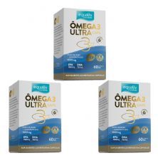 Kit 3X �mega 3 Ultra - 120 C�psulas - Equaliv