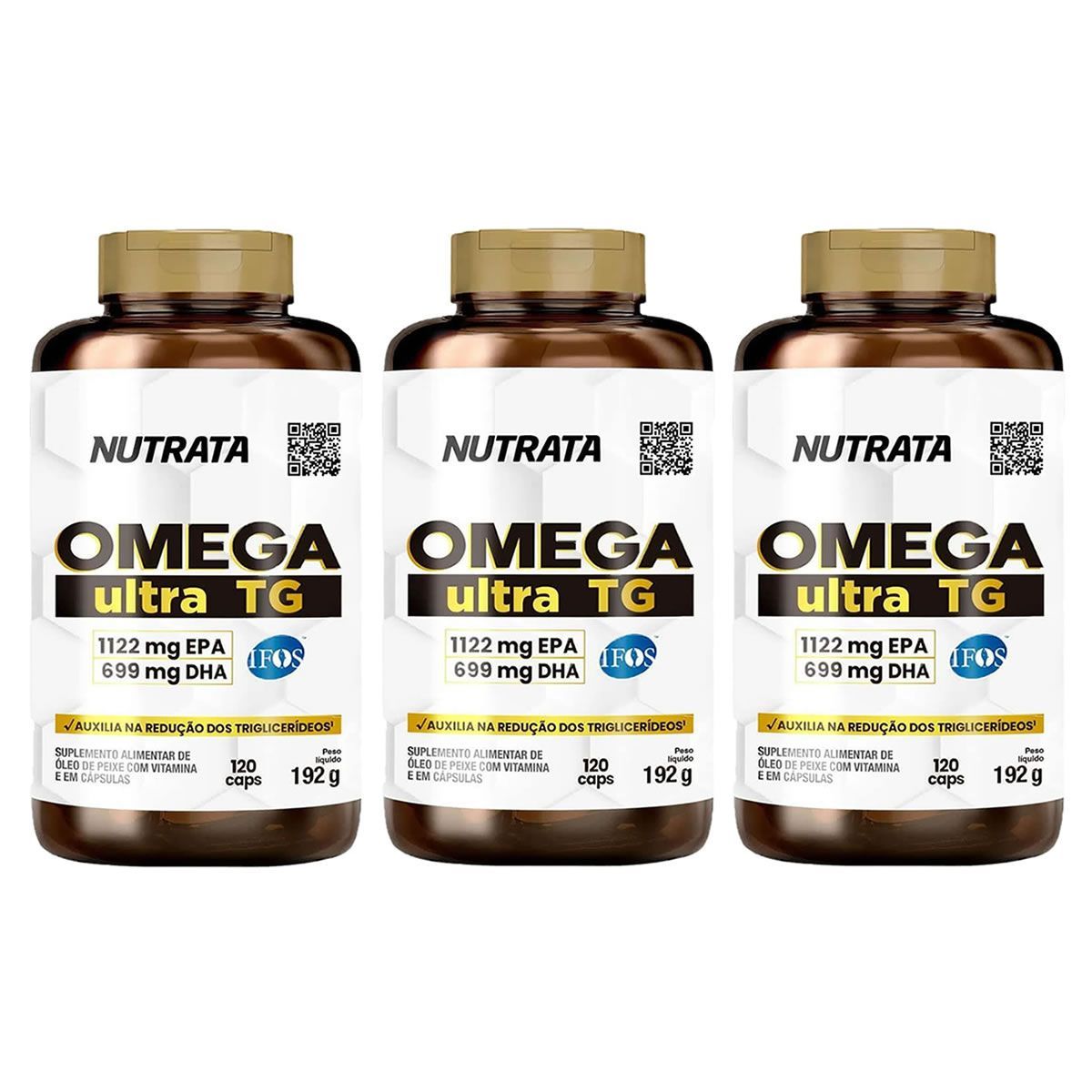 Kit 3X �mega Ultra TG - 120 C�psulas - Nutrata