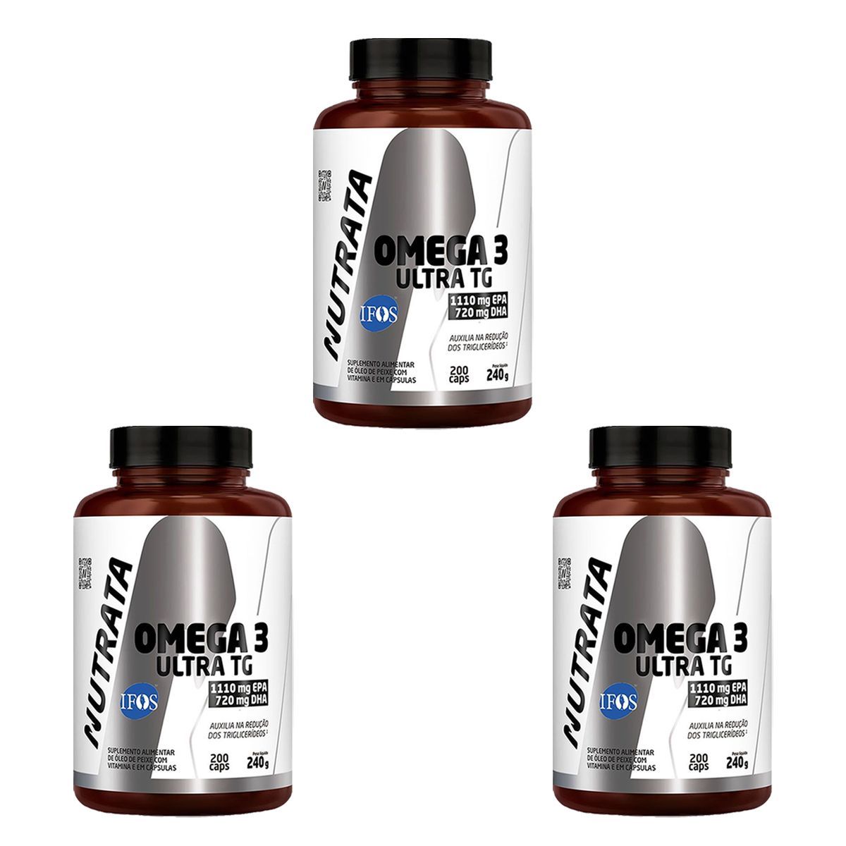 Kit 3X �mega Ultra TG - 200 C�psulas - Nutrata