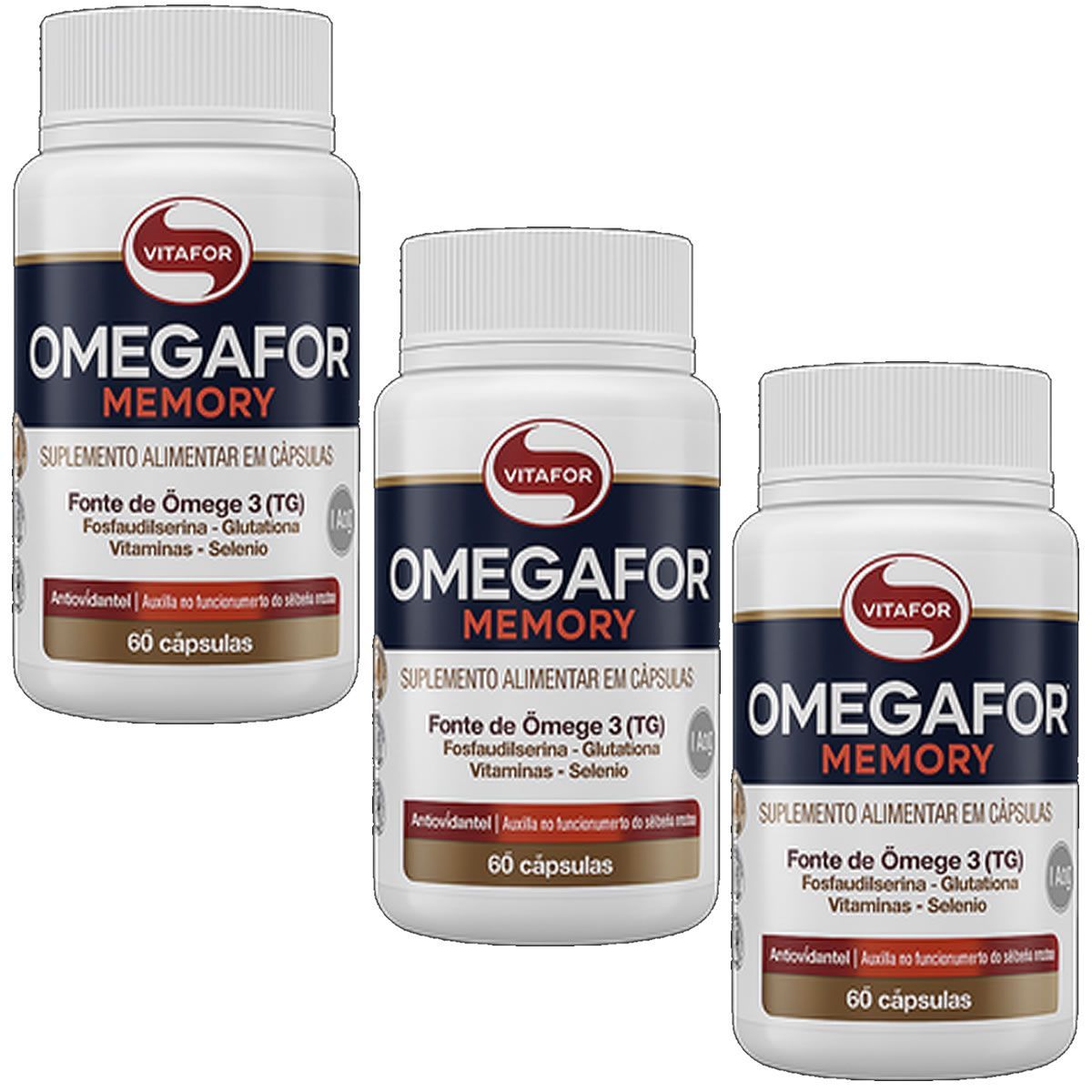 Kit 3X Omegafor Memory - 60 C�psulas - Vitafor