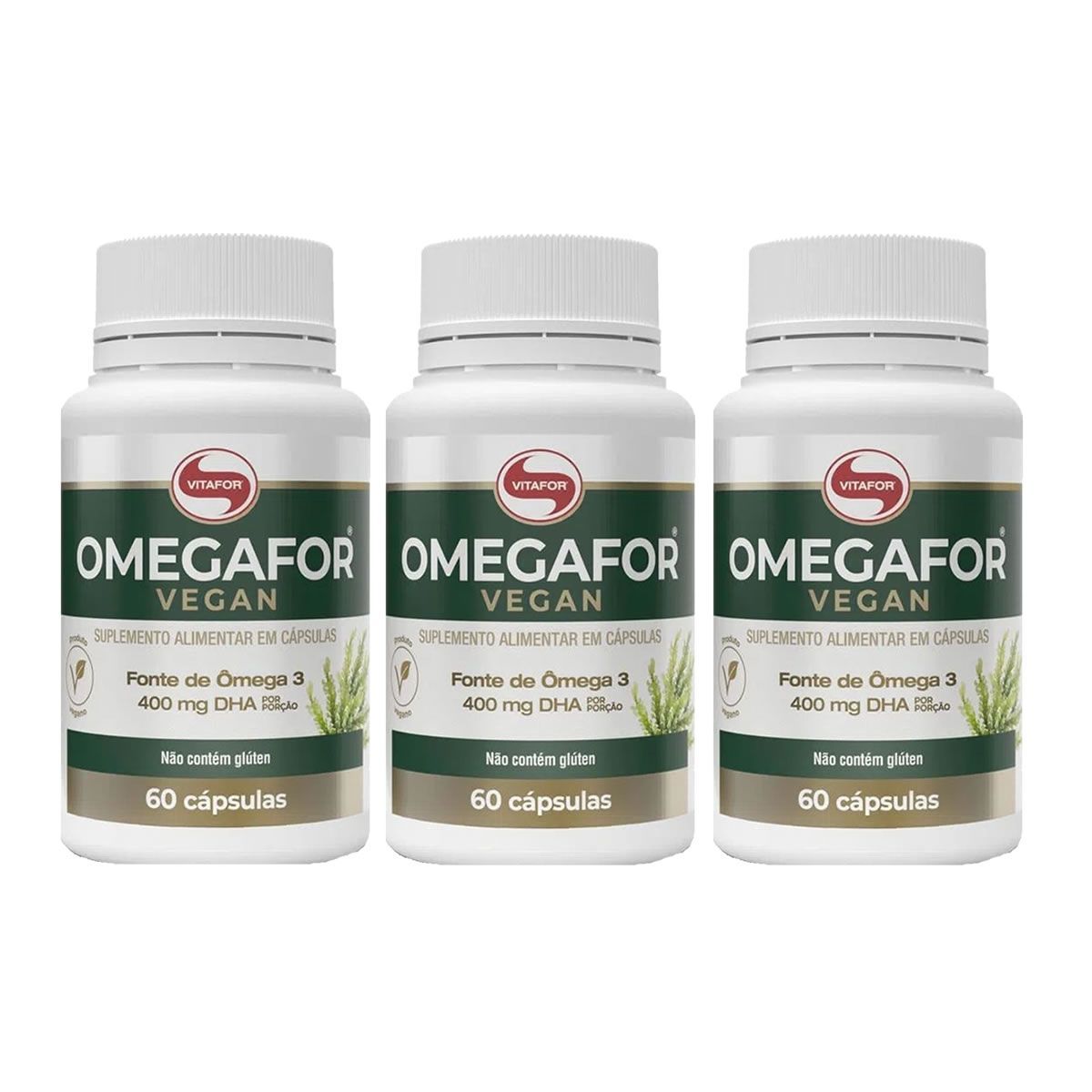 Kit 3X �megaFor Vegan - 60 C�psulas - Vitafor